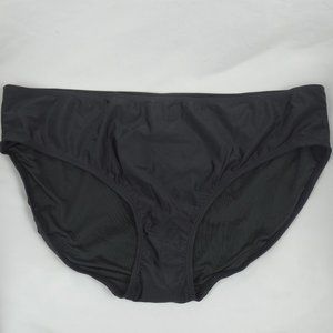 Tropical Escape Bikini Bottom Black Swim Women's Plus Size 16 & 22 Swimsuit